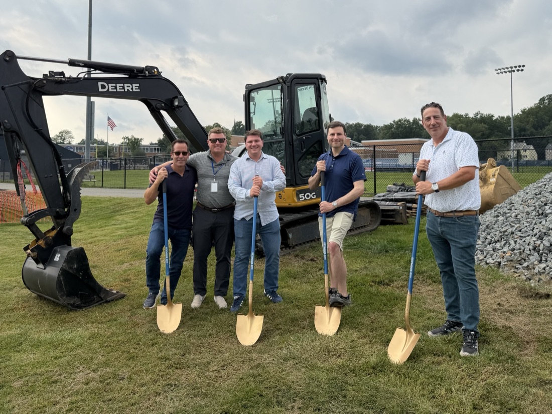 Groundbreaking for the Millburn High School athletic fields renovation