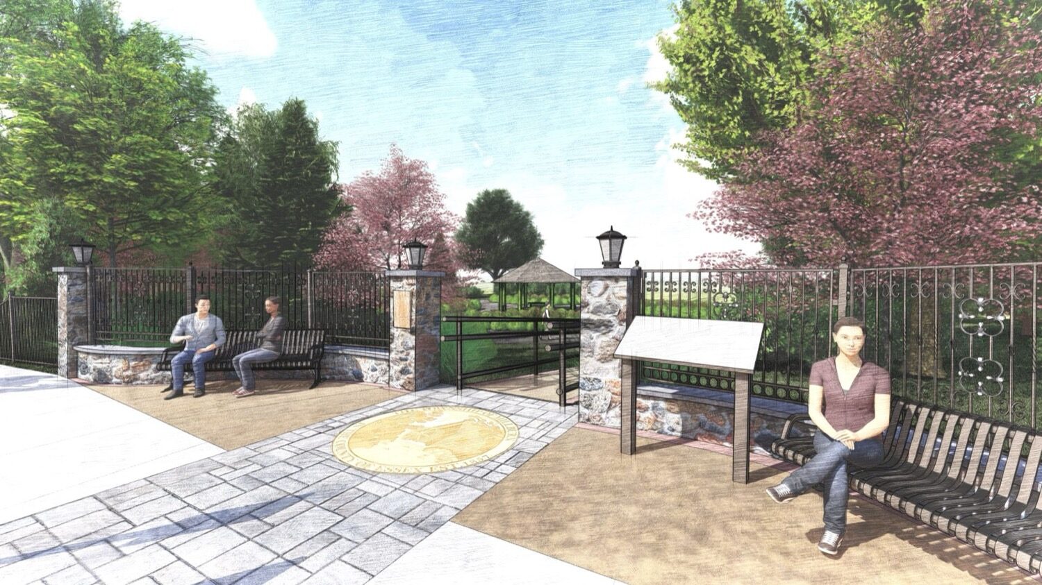Rendering of the new Taylor Park gateway at Millburn Avenue