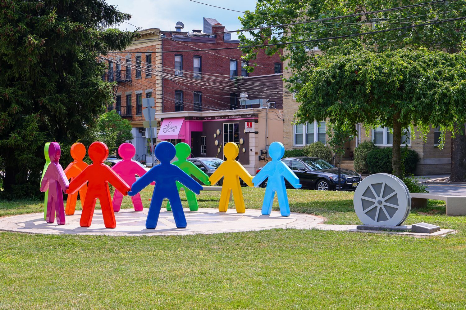Millburn diversity sculpture downtown
