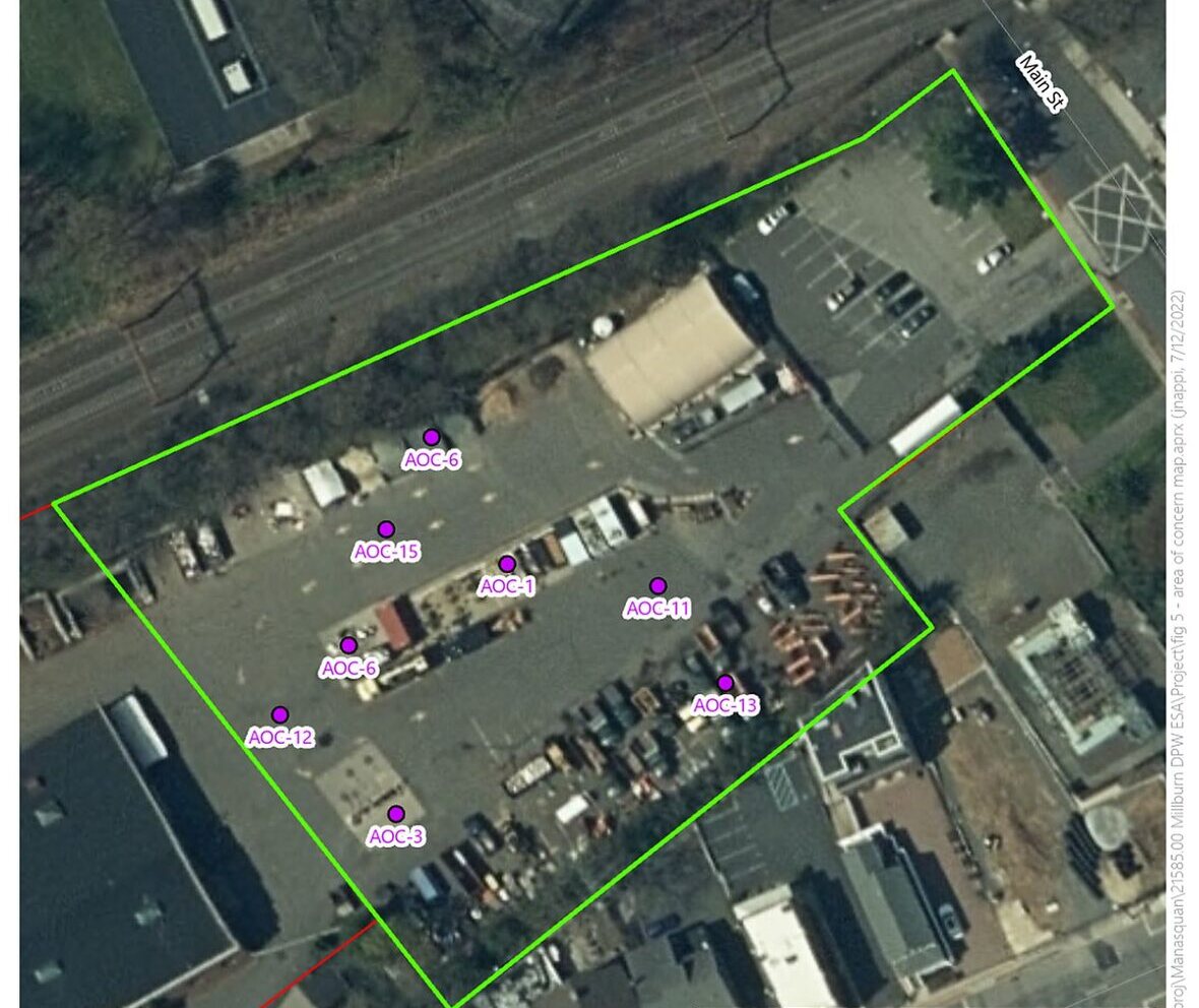 VHB Area of Concern map — 9 Main Street site